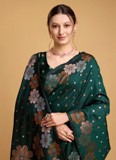 Satisfying Saree in Green Colour